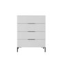 Hanah Home Sfn-1740-Dd-1 Cómoda Blanca de 4 Cajones, 80x104x44 cm